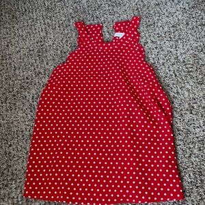 Monteau Red Polka Dot Scallop Halter Blouse Small